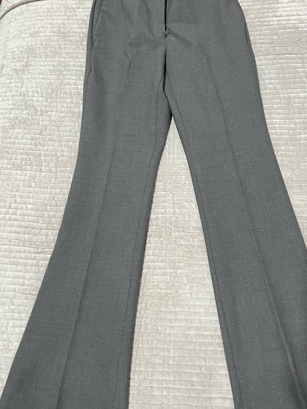 Babaton Gray Boot-Cut Dress Pants